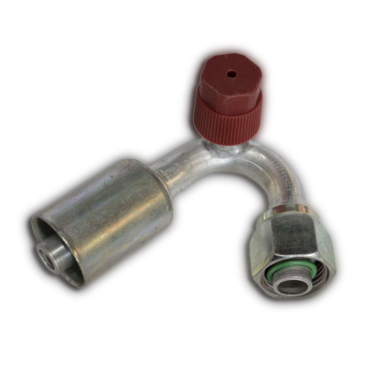#8 135 Degree R-134a Charging Port Fitting