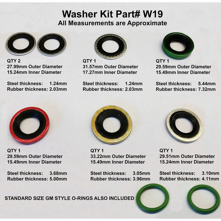 G.M. Compressor Hose Adapter with Sealing Washers