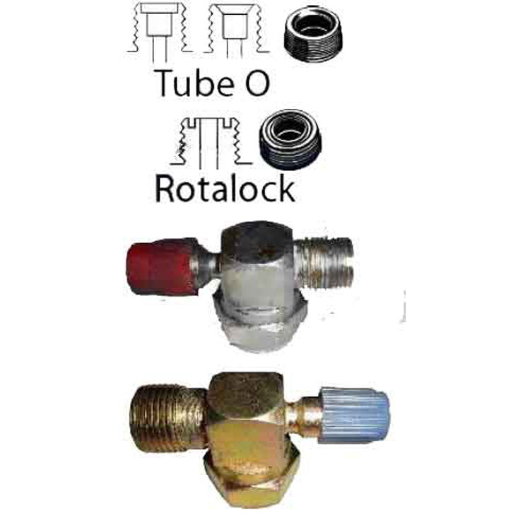 Rotalock Suction Fitting with R-134a Port