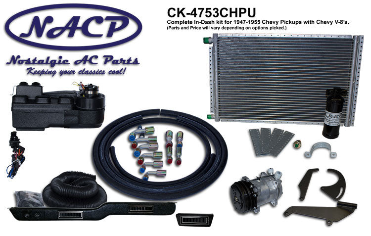 1947 - 1955 (Early Model 55) Chevy Truck A/C System with Heat