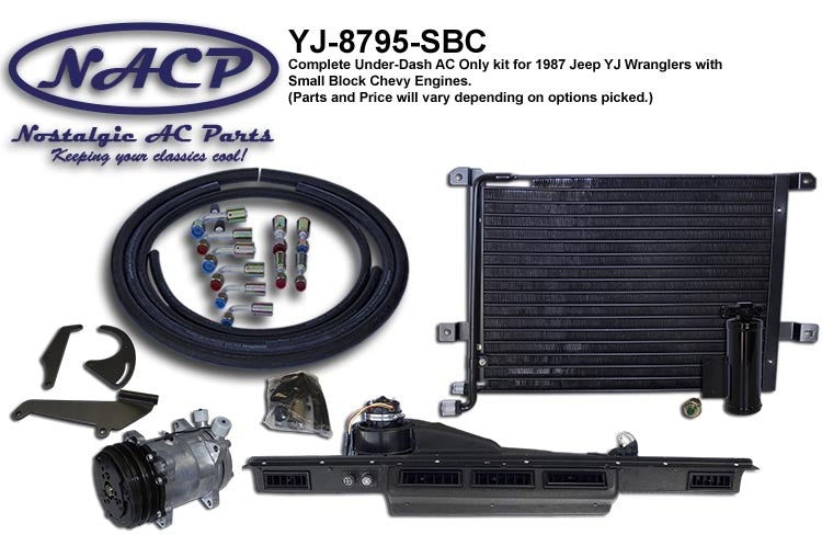 1987-1995 Jeep Wrangler AC Kit SBC Engines