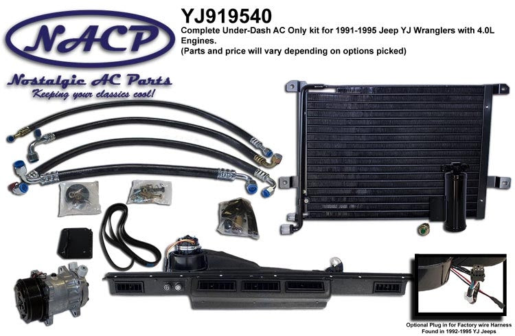 1991-1995 Jeep YJ Wrangler AC Kit 4.0L Engine