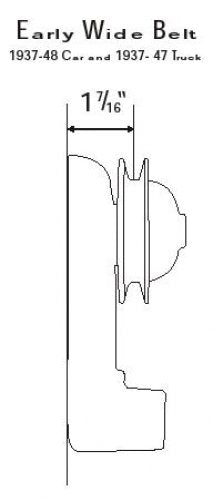 Flathead A/C / Alt. Early Wide Belt