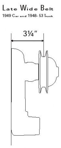 Flathead A/C Alt. Late Wide Belt
