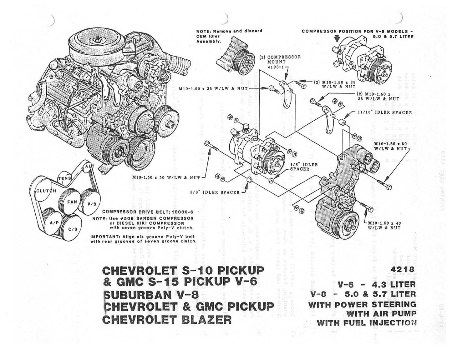 Gm R4 To Sanden Conversion Bracket