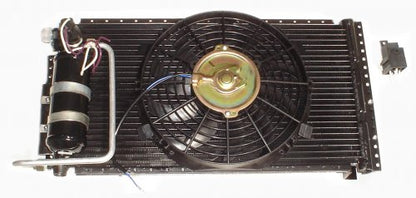 MGB Condenser with Drier, Fan, Relay, Brackets, & Binary