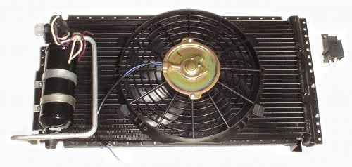 MGB Condenser with Drier, Fan, Relay, Brackets, & Binary