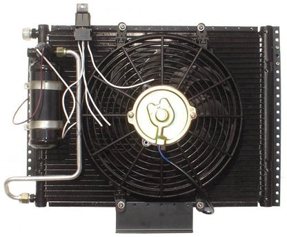 TR-6 Condenser w/ Drier, Fan, Relay, Brackets & Binary