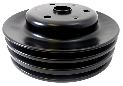 Aftermarket Long Pump Small Block Chevy Three Groove Crank  Pulley