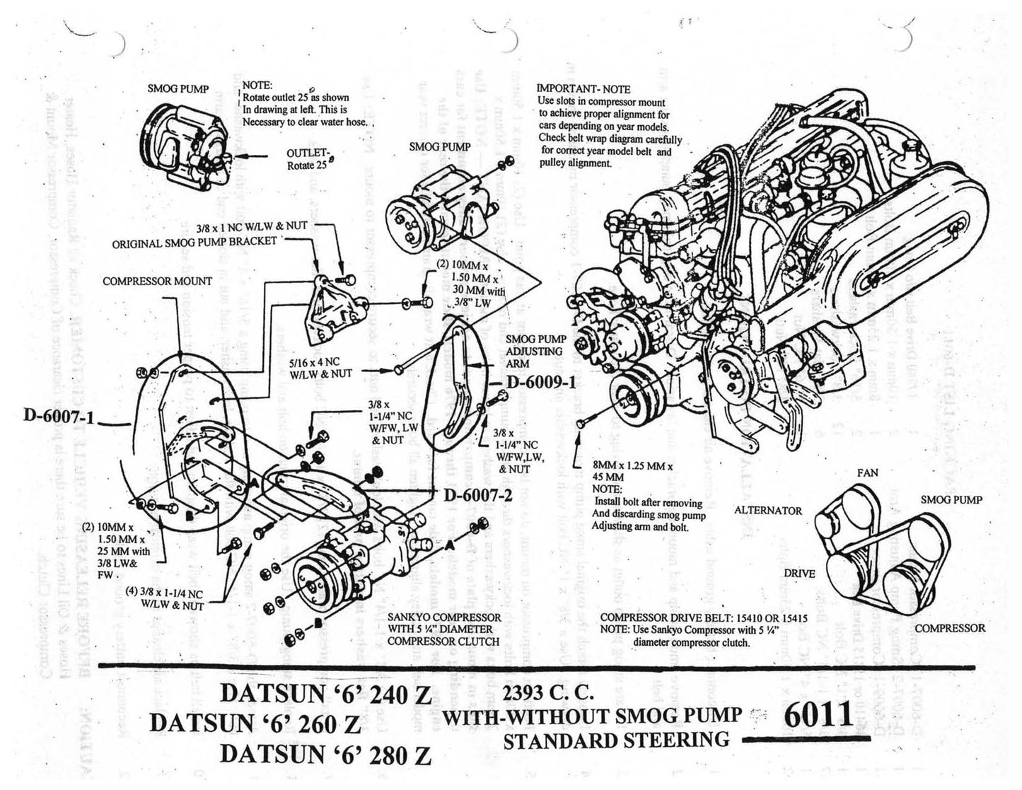 Datsun 240Z 260Z 280Z Compressor Upgrade Kit