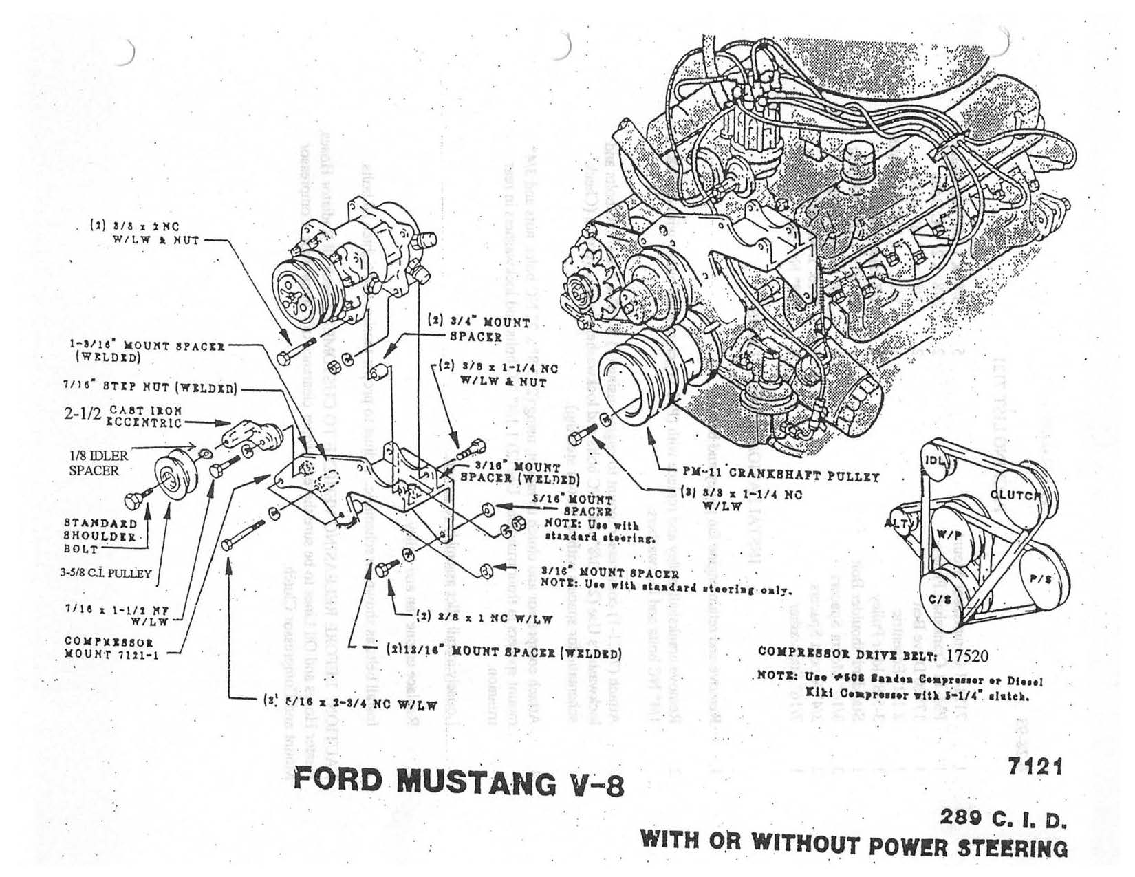 1965 1966 Ford 289 Compressor Mount Kit – Nostalgic AC Parts