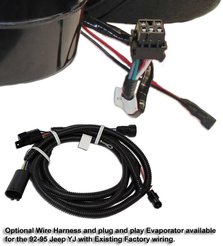 1991-1993 Jeep YJ Wrangler AC Kit 2.5L or 4.0L Engine Plug and Play Install Option Evaporator