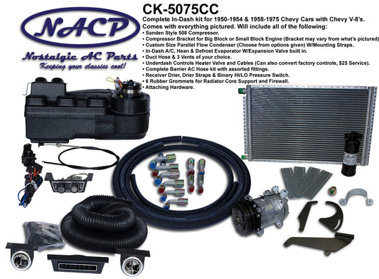 1950 - 1954 & 1958 - 1975 Indash A/C Heat System