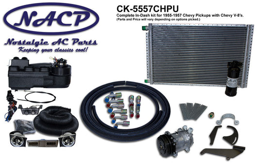 1955 - 1957 (Later Model 55) Complete Chevy Truck A/C System
