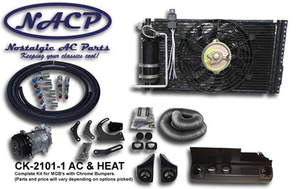 Complete A/C & Heat System MGB Chrome Bumper V-Belt