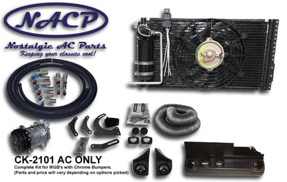 Complete A/C System MGB Chrome Bumper V-Belt