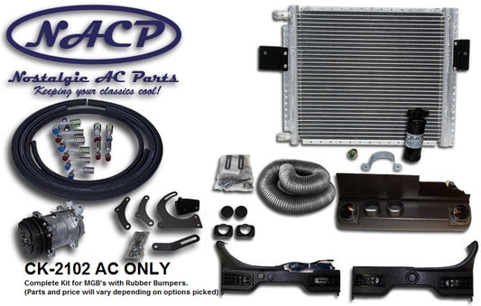 1974 1/2-1981 MGB Rubber Bumper Complete A/C Kit