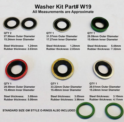 W19 Sealing washer kit various gm compressors