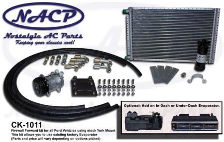 Complete Ford AC Kit - Select an Evaporator - Stock Comp. Mount