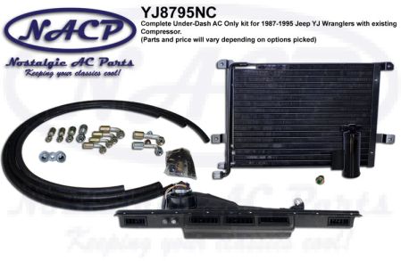 1987-1995 YJ Wrangler AC Kit using Existing Compressor