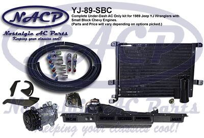 Nostalgic AC - 1989 Jeep YJ Wrangler AC Kit SBC Engine