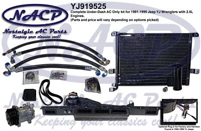 Nostalgic AC - 1991-1995 Jeep YJ Wrangler AC Kit  Engine