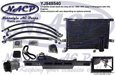 Nostalgic AC - 1994-1995 Jeep YJ Wrangler AC Kit  Engine