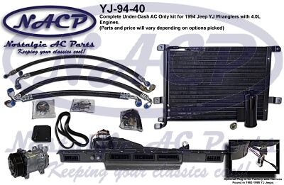 Nostalgic AC - 1994 Jeep Wrangler AC Kit  Engine