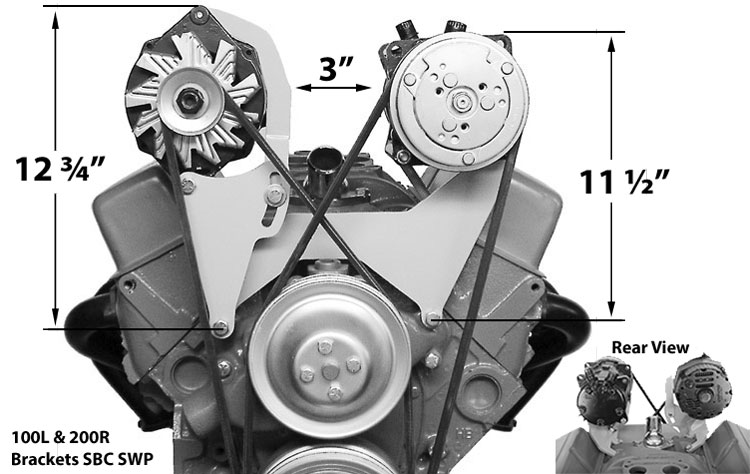 100L SBC Short Pump Bracket High Mount Driver Side