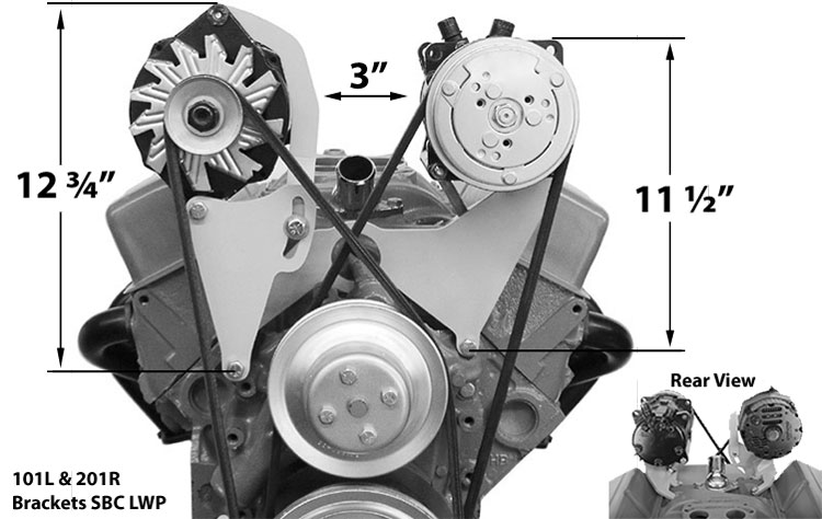 101L SBC Long Pump Bracket High Mount Driver Side