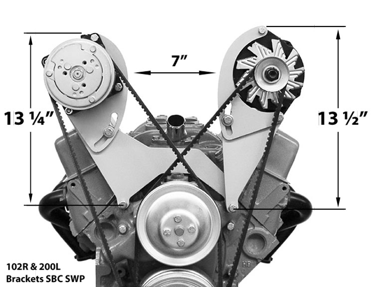 102R SBC Short Pump Bracket High Mount Passenger Side