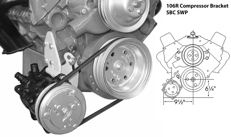 106R SBC Short Water Pump Low Engine Mount Pass. Side