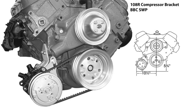 108R BBC Short Pump Low Engine Mount Pass. Side