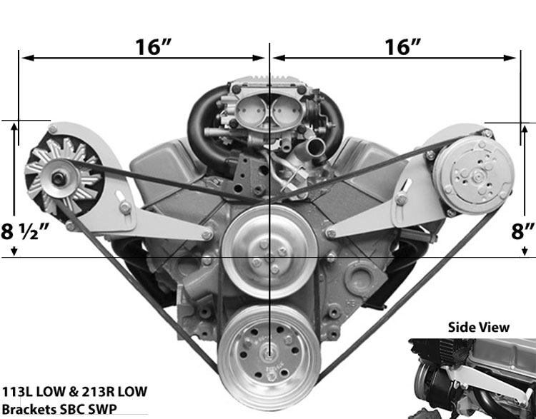 113L LOW SBC Short Pump Bracket Low Profile Driver Side