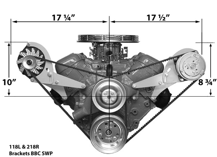 118L BBC Short Pump Bracket Low Profile Driver Side