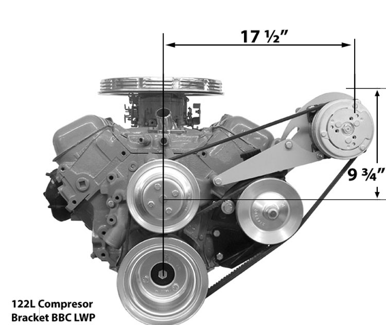 122L BBC Long Pump Bracket Low Profile Driver Side