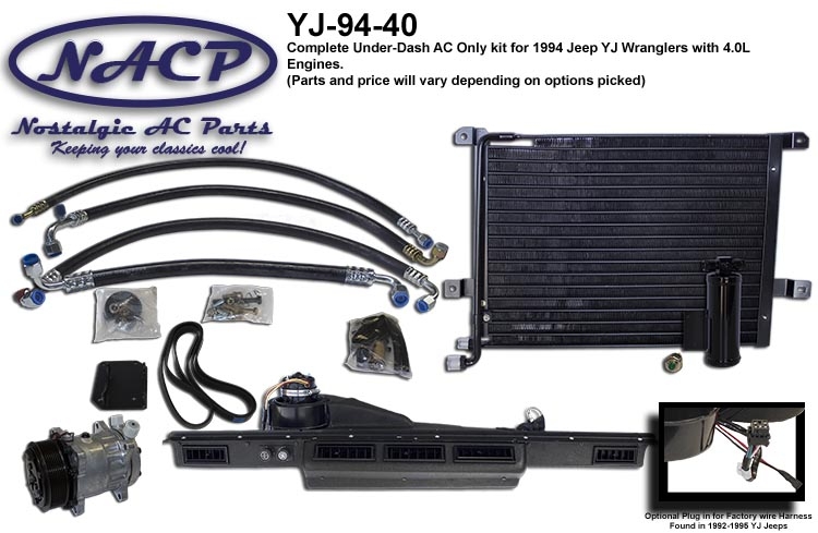 1994 Jeep YJ Wrangler AC Kit 4.0L Engine