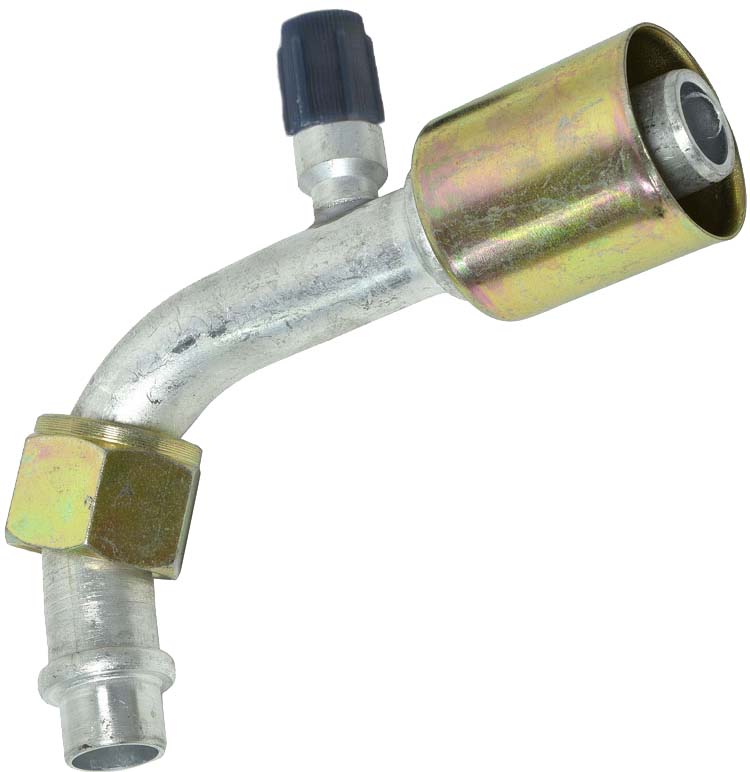 # 10 90 Degree Female Step Up O-ring Fitting to #12 Hose with R-134a Port