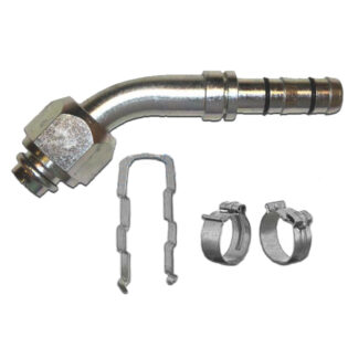 #6 45 Degree Female O-ring E-Z Clip Fitting