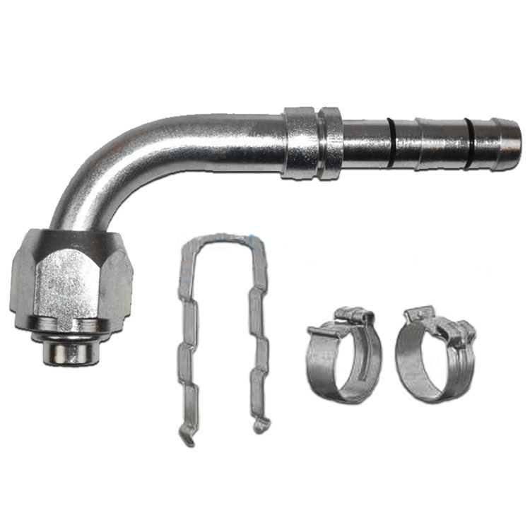 #8 90 Degree Female O-ring E-Z Clip Fitting