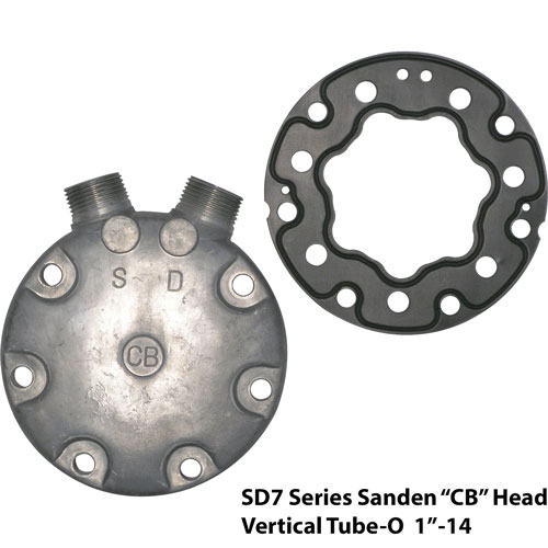 Sanden SD709 Vertical Tube-O Fittings Head / Back