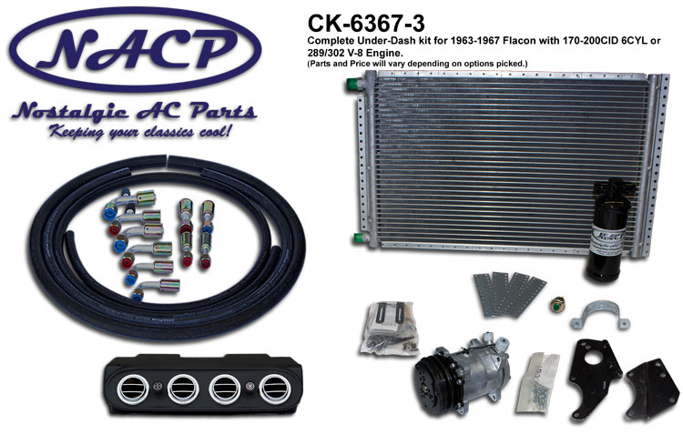 1963 - 1967 Ford Falcon Underdash AC Kit