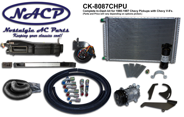 1980 - 1987 C-series Chevy Pickup Truck A/C Kit