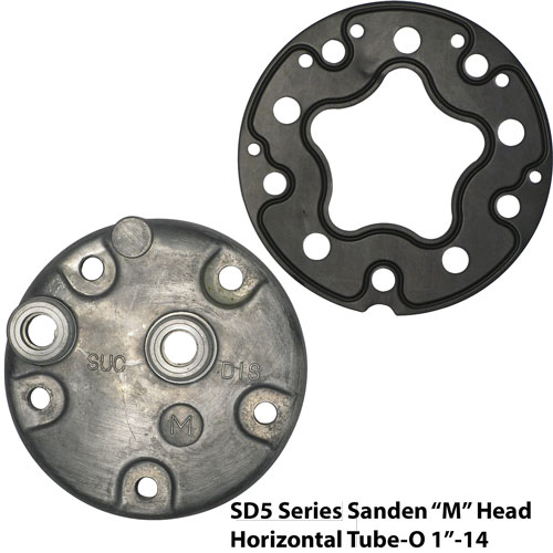 Sanden SD 508 Tube-O Rear Exit Fittings Head / Back "M"